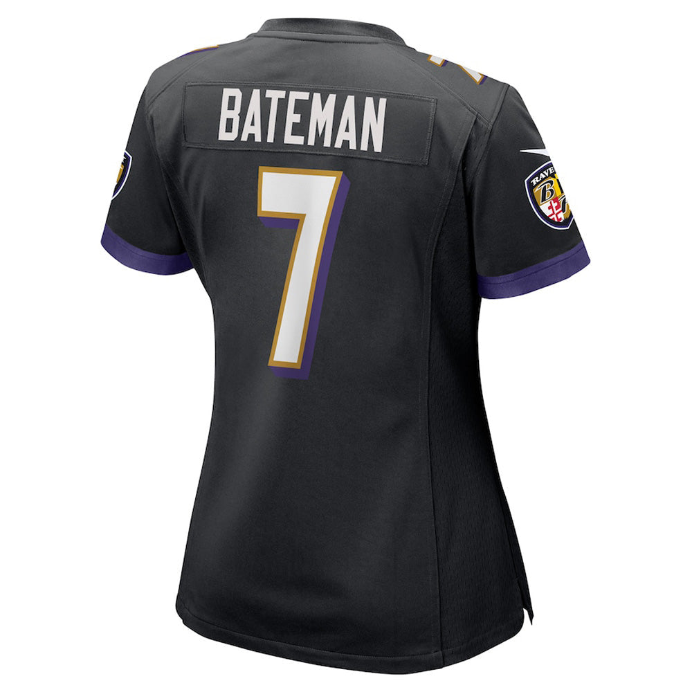 Women's Baltimore Ravens Rashod Bateman Game Jersey - Black