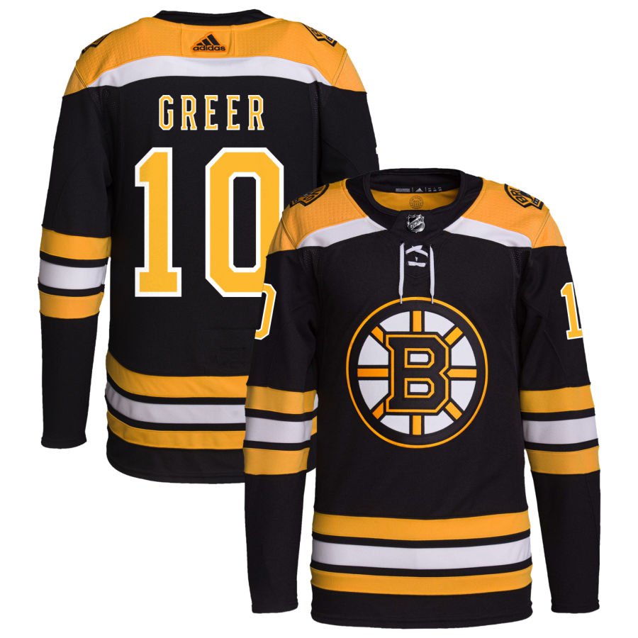Boston Bruins #10 A.J. Greer Black Home Authentic Pro Jersey