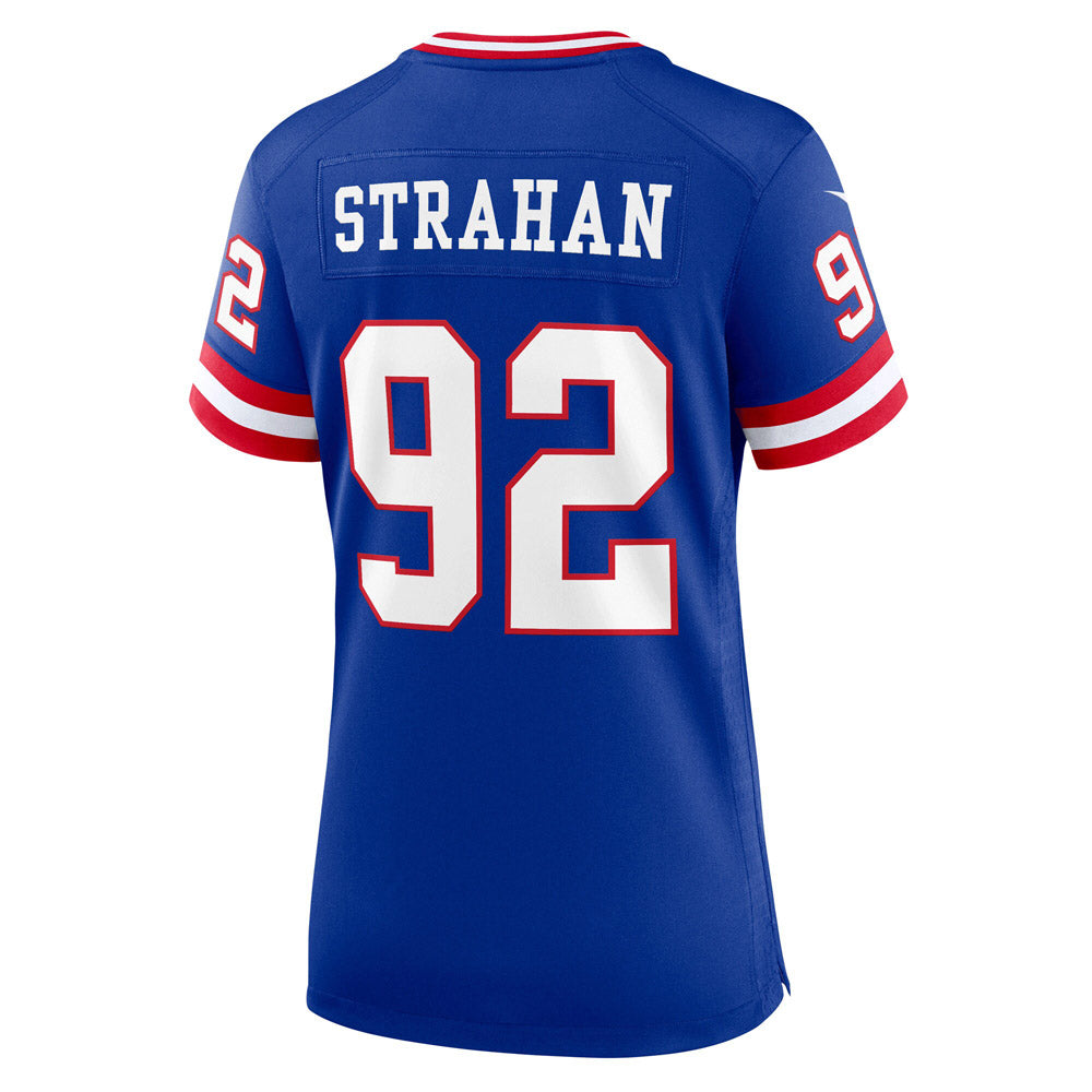 Women's New York Giants Michael Strahan Classic Retired Player Game Jersey Royal Blue
